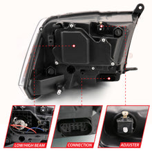 Load image into Gallery viewer, ANZO 111439 2009-2018 Dodge Ram 1500 Projector Plank Style Switchback H.L Halo Black Amber (OE Style)