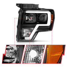 Load image into Gallery viewer, ANZO 111443 2009-2014 Ford F-150 Projector Light Bar H.L Black Amber