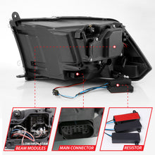 Load image into Gallery viewer, ANZO 111464 2009-2018 Dodge Ram 1500 Led Projector Plank Style Switchback H.L Halo Black Amber (OE Style)