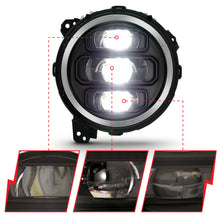 Load image into Gallery viewer, ANZO 111466 2018-2019 Jeep Wrangler Full Led Projector H.L Black
