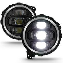 Load image into Gallery viewer, ANZO 111466 2018-2019 Jeep Wrangler Full Led Projector H.L Black