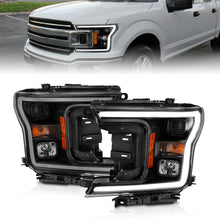 Load image into Gallery viewer, ANZO 111467 2018-2019 Ford F-150 Projector Plank Style H.L. Black Amber (Without Switchback)
