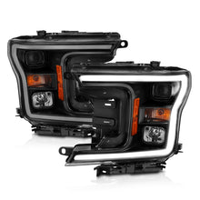 Load image into Gallery viewer, ANZO 111467 2018-2019 Ford F-150 Projector Plank Style H.L. Black Amber (Without Switchback)