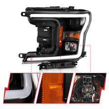 Load image into Gallery viewer, ANZO 111467 2018-2019 Ford F-150 Projector Plank Style H.L. Black Amber (Without Switchback)