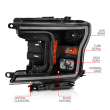 Load image into Gallery viewer, ANZO 111467 2018-2019 Ford F-150 Projector Plank Style H.L. Black Amber (Without Switchback)