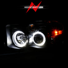Load image into Gallery viewer, ANZO 111490 2002-2005 Dodge Ram 1500 Projector Headlights w/ Halo Black Clear Amber