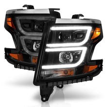 Load image into Gallery viewer, ANZO 111492 2015-2020 Chevy Tahoe Projector Headlights Plank Style Black w/DRL