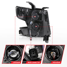 Load image into Gallery viewer, ANZO 111493 2015-2020 Chevy Tahoe Projector Headlights Plank Style Chrome w/DRL
