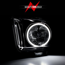 Load image into Gallery viewer, ANZO 121033 2005-2009 Ford Mustang Crystal Headlights w/ Halo Black (CCFL)
