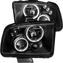 Load image into Gallery viewer, ANZO 121166 2005-2009 Ford Mustang Projector Headlights w/ Halo Black