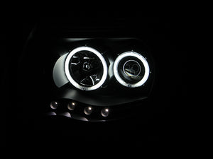 ANZO 121282 2005-2011 Toyota Tacoma Projector Headlights w/ Halo Black