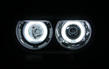 Load image into Gallery viewer, ANZO 121306 2008-2014 Dodge Challenger Projector Headlights w/ Halo Black (CCFL) (HID Compatible)