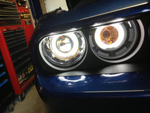 Load image into Gallery viewer, ANZO 121308 2008-2014 Dodge Challenger Projector Headlights w/ Halo Black (CCFL)
