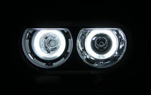Load image into Gallery viewer, ANZO 121308 2008-2014 Dodge Challenger Projector Headlights w/ Halo Black (CCFL)