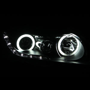 ANZO 121454 2006-2011 Honda Civic Projector Headlights w/ Halo Black (CCFL)