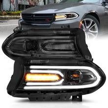 Load image into Gallery viewer, ANZO 121559 2015-2018 Dodge Charger Projector Headlights Plank Style Black