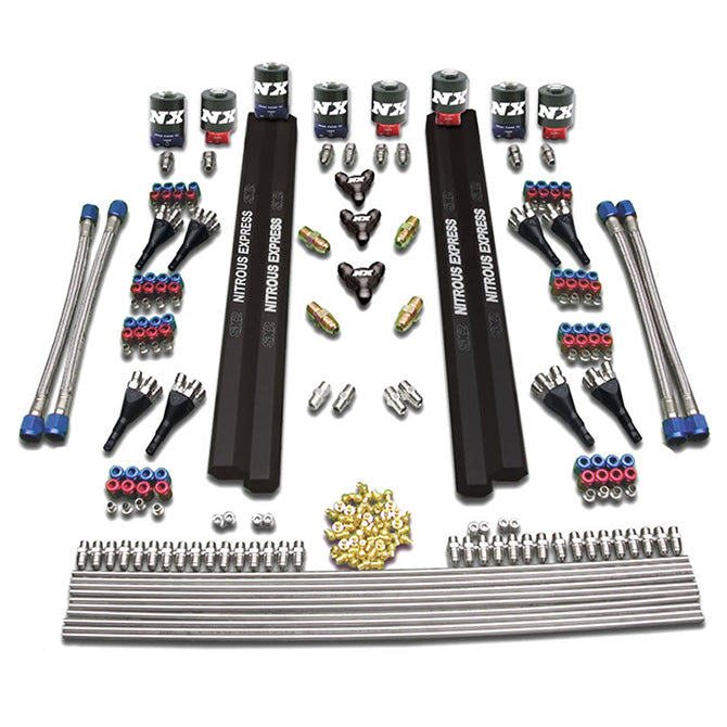 Nitrous 8-CYL SX2 NOZZLE INTAKE PLUMBING KIT (INCL. ALL NECESSARY