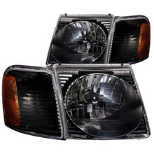 Load image into Gallery viewer, ANZO 111041 2001-2005 Ford Explorer Crystal Headlights Black