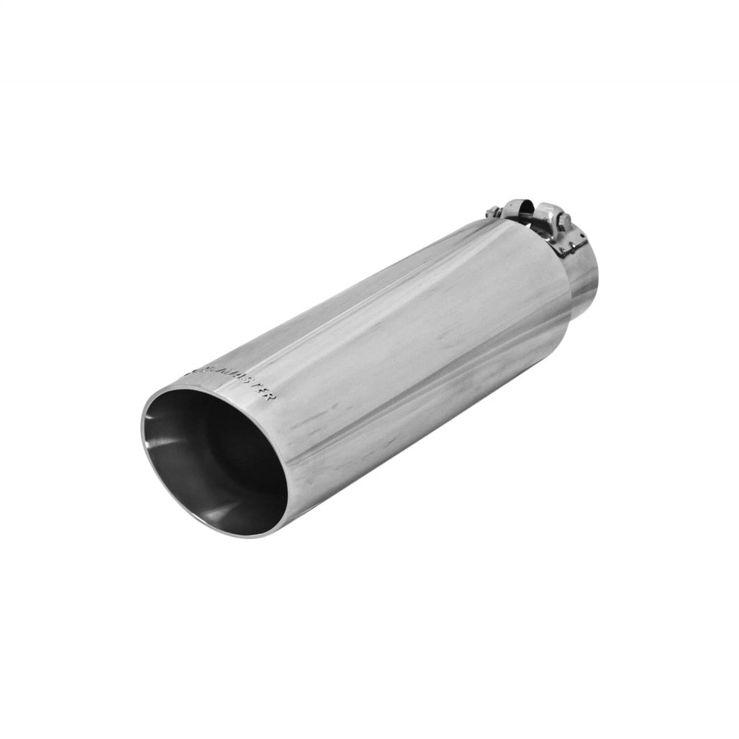 Flowmaster 15397 Exhaust Tip - 3.50 in. Angle Cut Polished SS Fits 2.50 in. Tubing - Clamp on