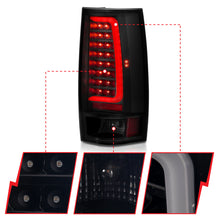 Load image into Gallery viewer, ANZO 311322 2007-2014 Chevy Tahoe LED Taillight Plank Style Black w/Smoke Lens