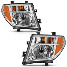 Load image into Gallery viewer, ANZO 111463 2005-2008 Nissan Pathfinder Crystal Headlight Chrome Amber (OE Replacement)
