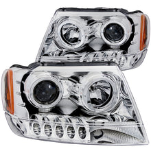 Load image into Gallery viewer, ANZO 111113 2007-2014 Ford Expedition Projector Headlights w/ Halo Black