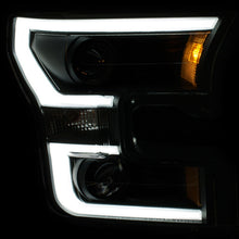 Load image into Gallery viewer, ANZO 111357 2015-2017 Ford F-150 Projector Headlights w/ Plank Style Switchback Black w/ Amber