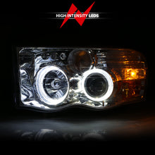 Load image into Gallery viewer, ANZO 111491 2002-2005 Dodge Ram 1500 Projector Headlights w/ Halo Chrome Clear Amber