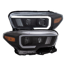 Load image into Gallery viewer, ANZO 111396 2016-2017 Toyota Tacoma Projector Headlights w/ Plank Style Switchback Black w/ Amber
