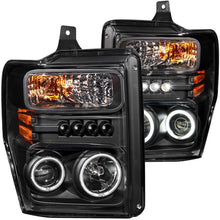 Load image into Gallery viewer, ANZO 111281 2007-2013 Chevrolet Silverado 1500 Projector Headlights w/ U-Bar Black