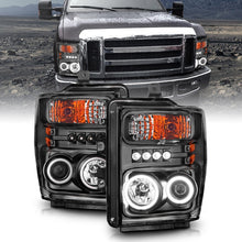 Load image into Gallery viewer, ANZO 111281 2007-2013 Chevrolet Silverado 1500 Projector Headlights w/ U-Bar Black