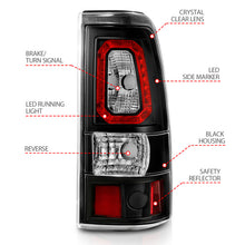 Load image into Gallery viewer, ANZO 311324 1999-2002 Chevy Silverado 1500 LED Taillights Plank Style Black w/Clear Lens