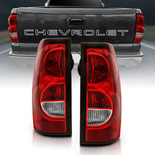Load image into Gallery viewer, ANZO 311302 2004-2007 Chevy Silverado Taillight Red/Clear Lens w/Black Trim (OE Replacement)