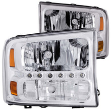 Load image into Gallery viewer, ANZO 111088 2000-2004 Ford Excursion Crystal Headlights Chrome w/ LED 1pc