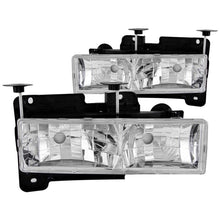 Load image into Gallery viewer, ANZO 111136 1988-1998 Chevrolet C1500 Crystal Headlights Chrome w/o Bulbs
