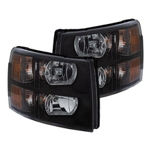 Load image into Gallery viewer, ANZO 111393 2007-2013 Chevrolet Silverado Crystal Headlights Black