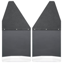 Load image into Gallery viewer, Kick Back Mud Flaps 12" Wide - Black Top and Stainless Steel Weight