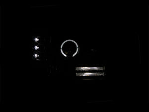 ANZO 111291 2011-2015 Ford F-250 Projector Headlights w/ U-Bar Chrome