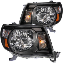 Load image into Gallery viewer, ANZO 121191 2005-2011 Toyota Tacoma Crystal Headlights Black
