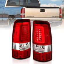 Load image into Gallery viewer, ANZO 311335 2003-2006 Chevy Silverado 1500 LED Taillights Plank Style Chrome With Red/Clear Lens