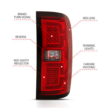 Load image into Gallery viewer, ANZO 311292 2014-2018 Chevy Silverado 1500 LED Taillights Red/Clear