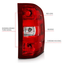 Load image into Gallery viewer, ANZO 311303 2007-2013 Chevy Silverado Taillight Red/Clear Lens (OE Replacement)
