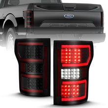 Load image into Gallery viewer, ANZO 311314 18-19 Ford F-150 LED Taillight Black Housing Clear Lens Red Light Bar W/Sequential