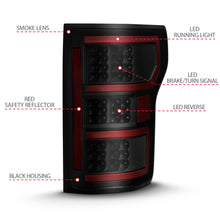 Load image into Gallery viewer, ANZO 311314 18-19 Ford F-150 LED Taillight Black Housing Clear Lens Red Light Bar W/Sequential