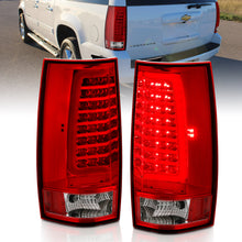 Load image into Gallery viewer, ANZO 311323 2007-2014 Chevy Tahoe LED Taillight Plank Style Chrome With Red/Clear Lens