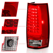 Load image into Gallery viewer, ANZO 311323 2007-2014 Chevy Tahoe LED Taillight Plank Style Chrome With Red/Clear Lens