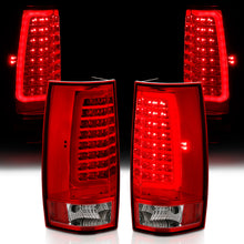 Load image into Gallery viewer, ANZO 311323 2007-2014 Chevy Tahoe LED Taillight Plank Style Chrome With Red/Clear Lens