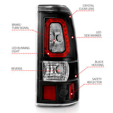 Load image into Gallery viewer, ANZO 311327 2003-2006 Chevy Silverado 1500 LED Taillights Plank Style Black w/Clear Lens