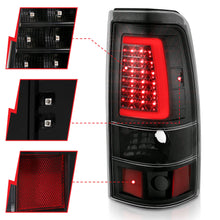 Load image into Gallery viewer, ANZO 311330 1999-2002 Chevy Silverado 1500 LED Taillights Plank Style Black w/Clear Lens