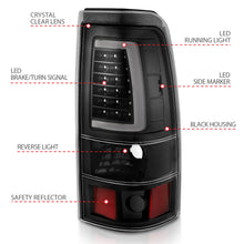 Load image into Gallery viewer, ANZO 311330 1999-2002 Chevy Silverado 1500 LED Taillights Plank Style Black w/Clear Lens